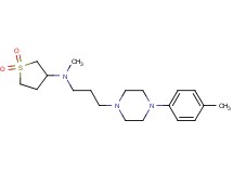 N-methyl-N-{3-[4-(4-methylphenyl)-1-piperazinyl]propyl}tetrahydro-3-thiophenamine 1,1-dioxide bis(trifluoroacetate)