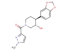 (3S*,4S*)-4-(1,3-benzodioxol-5-yl)-1-[(1-methyl-1H-pyrazol-3-yl)carbonyl]piperidin-3-ol