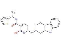 2-hydroxy-6-(1,3,4,9-tetrahydro-2H-beta-carbolin-2-ylmethyl)-N-[1-(2-thienyl)ethyl]nicotinamide