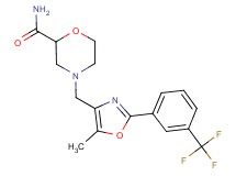 4-({5-methyl-2-[3-(trifluoromethyl)phenyl]-1,3-oxazol-4-yl}methyl)morpholine-2-carboxamide