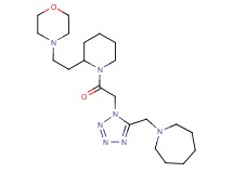 1-{[1-(2-{2-[2-(4-morpholinyl)ethyl]-1-piperidinyl}-2-oxoethyl)-1H-tetrazol-5-yl]methyl}azepane