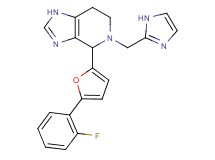 4-[5-(2-fluorophenyl)-2-furyl]-5-(1H-imidazol-2-ylmethyl)-4,5,6,7-tetrahydro-1H-imidazo[4,5-c]pyridine