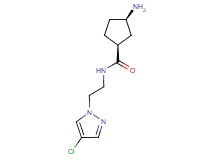 rel-(1S,3R)-3-amino-N-[2-(4-chloro-1H-pyrazol-1-yl)ethyl]cyclopentanecarboxamide hydrochloride