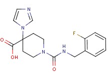 1-{[(2-fluorobenzyl)amino]carbonyl}-4-(1H-imidazol-1-yl)piperidine-4-carboxylic acid