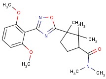 3-[3-(2,6-dimethoxyphenyl)-1,2,4-oxadiazol-5-yl]-N,N,2,2,3-pentamethylcyclopentanecarboxamide