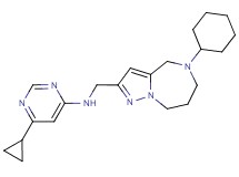 N-[(5-cyclohexyl-5,6,7,8-tetrahydro-4H-pyrazolo[1,5-a][1,4]diazepin-2-yl)methyl]-6-cyclopropylpyrimidin-4-amine