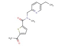 5-acetyl-N-[(5-ethylpyridin-2-yl)methyl]-N-methylthiophene-2-carboxamide