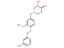 (3S*,4S*)-1-{3-methoxy-4-[(3-methylbenzyl)oxy]benzyl}piperidine-3,4-diol