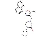 1-cyclopentyl-4-{[5-methyl-2-(1-naphthyl)-1,3-oxazol-4-yl]methyl}-2-piperazinone