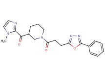 (1-methyl-1H-imidazol-2-yl){1-[3-(5-phenyl-1,3,4-oxadiazol-2-yl)propanoyl]-3-piperidinyl}methanone