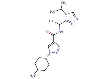 1-(cis-4-aminocyclohexyl)-N-[1-(4-isopropyl-4H-1,2,4-triazol-3-yl)ethyl]-1H-1,2,3-triazole-4-carboxamide