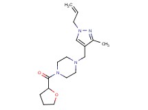 1-[(1-allyl-3-methyl-1H-pyrazol-4-yl)methyl]-4-(tetrahydrofuran-2-ylcarbonyl)piperazine