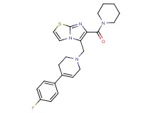 5-{[4-(4-fluorophenyl)-3,6-dihydro-1(2H)-pyridinyl]methyl}-6-(1-piperidinylcarbonyl)imidazo[2,1-b][1,3]thiazole