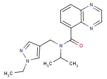 N-[(1-ethyl-1H-pyrazol-4-yl)methyl]-N-isopropylquinoxaline-5-carboxamide