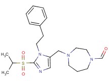 4-{[2-(isopropylsulfonyl)-1-(2-phenylethyl)-1H-imidazol-5-yl]methyl}-1,4-diazepane-1-carbaldehyde