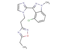 4-chloro-3-{1-[2-(5-ethyl-1,2,4-oxadiazol-3-yl)ethyl]-1H-imidazol-2-yl}-1-methyl-1H-indazole