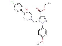 ethyl 5-{[4-(4-chlorophenyl)-4-hydroxy-1-piperidinyl]methyl}-1-(4-methoxyphenyl)-1H-pyrazole-4-carboxylate