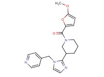 4-({2-[1-(5-methoxy-2-furoyl)-3-piperidinyl]-1H-imidazol-1-yl}methyl)pyridine