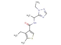 4-ethyl-N-[1-(1-ethyl-1H-1,2,4-triazol-5-yl)ethyl]-5-methylthiophene-3-carboxamide