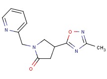 4-(3-methyl-1,2,4-oxadiazol-5-yl)-1-(2-pyridinylmethyl)-2-pyrrolidinone