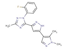 5-[1-(2-fluorophenyl)-3-methyl-1H-1,2,4-triazol-5-yl]-1',5'-dimethyl-1'H,2H-3,4'-bipyrazole