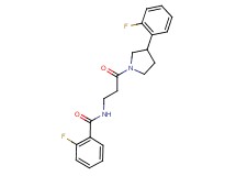 2-fluoro-N-{3-[3-(2-fluorophenyl)-1-pyrrolidinyl]-3-oxopropyl}benzamide