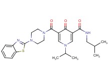 5-{[4-(1,3-benzothiazol-2-yl)-1-piperazinyl]carbonyl}-N-isobutyl-1-isopropyl-4-oxo-1,4-dihydro-3-pyridinecarboxamide