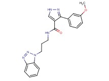 N-[3-(1H-1,2,3-benzotriazol-1-yl)propyl]-3-(3-methoxyphenyl)-1H-pyrazole-4-carboxamide