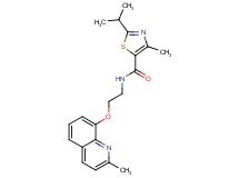 2-isopropyl-4-methyl-N-{2-[(2-methyl-8-quinolinyl)oxy]ethyl}-1,3-thiazole-5-carboxamide