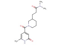 N,N-dimethyl-3-{1-[(6-methyl-2-oxo-1,2-dihydropyridin-4-yl)carbonyl]piperidin-3-yl}propanamide