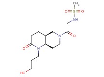 N-{2-[(4aS*,8aR*)-1-(3-hydroxypropyl)-2-oxooctahydro-1,6-naphthyridin-6(2H)-yl]-2-oxoethyl}methanesulfonamide
