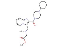 methyl N-({2-[(4-cyclohexyl-1-piperazinyl)carbonyl]imidazo[1,2-a]pyridin-3-yl}methyl)-N-methylglycinate