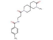 4-methyl-N-[3-(2-methyl-3-oxo-2,9-diazaspiro[5.5]undec-9-yl)-3-oxopropyl]benzamide
