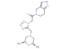 5-[(5-{[(2R*,6S*)-2,6-dimethylmorpholin-4-yl]methyl}-1H-tetrazol-1-yl)acetyl]-4,5,6,7-tetrahydro-2H-pyrazolo[4,3-c]pyridine