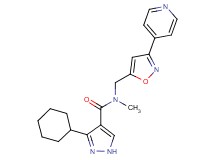 3-cyclohexyl-N-methyl-N-{[3-(4-pyridinyl)-5-isoxazolyl]methyl}-1H-pyrazole-4-carboxamide