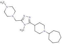 1-{[5-(1-cycloheptylpiperidin-4-yl)-4-methyl-4H-1,2,4-triazol-3-yl]methyl}-4-methylpiperazine
