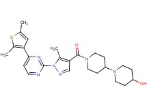 1'-({1-[4-(2,5-dimethyl-3-thienyl)-2-pyrimidinyl]-5-methyl-1H-pyrazol-4-yl}carbonyl)-1,4'-bipiperidin-4-ol