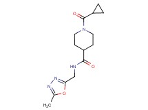 1-(cyclopropylcarbonyl)-N-[(5-methyl-1,3,4-oxadiazol-2-yl)methyl]-4-piperidinecarboxamide