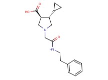 (3S*,4S*)-4-cyclopropyl-1-{2-oxo-2-[(2-phenylethyl)amino]ethyl}-3-pyrrolidinecarboxylic acid