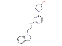 1-(2-{[2-(2,3-dihydro-1H-indol-1-yl)ethyl]amino}pyrimidin-4-yl)pyrrolidin-3-ol