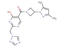 5-{[3-(3,5-dimethyl-1H-pyrazol-1-yl)azetidin-1-yl]carbonyl}-2-(1H-1,2,4-triazol-1-ylmethyl)pyrimidin-4-ol