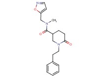 N-(5-isoxazolylmethyl)-N-methyl-6-oxo-1-(2-phenylethyl)-3-piperidinecarboxamide