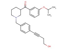 {1-[4-(4-hydroxy-1-butyn-1-yl)benzyl]-3-piperidinyl}(3-isopropoxyphenyl)methanone