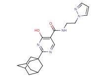 2-(1-adamantyl)-4-hydroxy-N-[2-(1H-pyrazol-1-yl)ethyl]pyrimidine-5-carboxamide