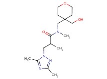3-(3,5-dimethyl-1H-1,2,4-triazol-1-yl)-N-{[4-(hydroxymethyl)tetrahydro-2H-pyran-4-yl]methyl}-N,2-dimethylpropanamide