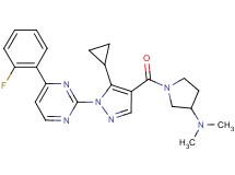 1-({5-cyclopropyl-1-[4-(2-fluorophenyl)-2-pyrimidinyl]-1H-pyrazol-4-yl}carbonyl)-N,N-dimethyl-3-pyrrolidinamine