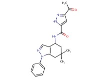 3-acetyl-N-(6,6-dimethyl-1-phenyl-4,5,6,7-tetrahydro-1H-indazol-4-yl)-1H-pyrazole-5-carboxamide
