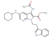 methyl 3-(acetylamino)-5-(cyclohexylamino)-1-[2-(1H-indol-3-yl)ethyl]-1H-pyrrolo[2,3-b]pyridine-2-carboxylate