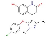 4-[5-(4-chlorophenoxy)-1,3-dimethyl-1H-pyrazol-4-yl]-7-hydroxy-3,4-dihydroquinolin-2(1H)-one