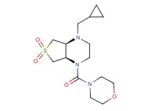 (4aR*,7aS*)-1-(cyclopropylmethyl)-4-(4-morpholinylcarbonyl)octahydrothieno[3,4-b]pyrazine 6,6-dioxide